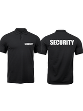 Alsino Security Poloshirt schwarz Polohemd Druck Brust & Rücken - Polo T-Shirt Sicherheitsbekleidung Security-Shirt - 100 % Baumwolle