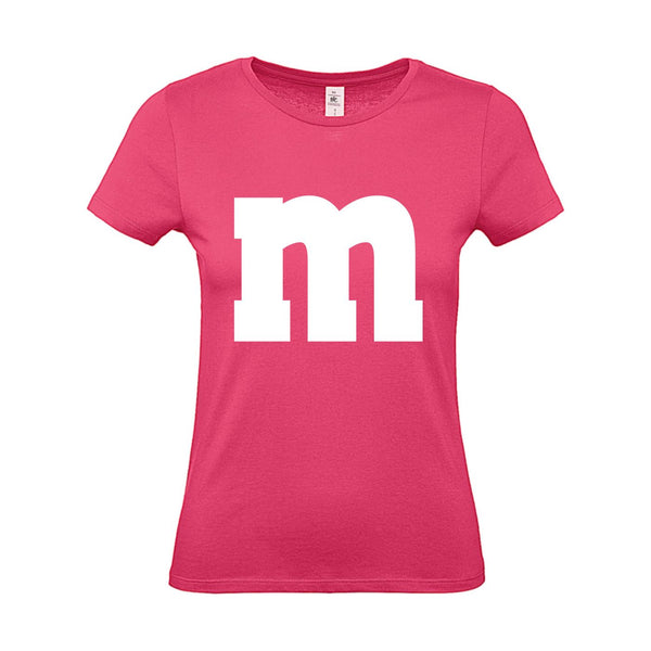 Alsino MM Shirt T-Shirt 100% Baumwolle M und M Damen Kostüm Verkleidung M und M Gruppen T-Shirt - Karneval Fasching JGA Festival