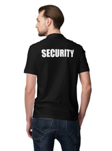 Alsino Security Poloshirt schwarz Polohemd Druck Brust & Rücken - Polo T-Shirt Sicherheitsbekleidung Security-Shirt - 100 % Baumwolle