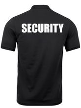 Alsino Security Poloshirt schwarz Polohemd Druck Brust & Rücken - Polo T-Shirt Sicherheitsbekleidung Security-Shirt - 100 % Baumwolle