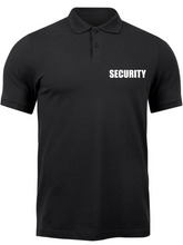 Alsino Security Poloshirt schwarz Polohemd Druck Brust & Rücken - Polo T-Shirt Sicherheitsbekleidung Security-Shirt - 100 % Baumwolle