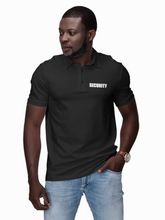 Alsino Security Poloshirt schwarz Polohemd Druck Brust & Rücken - Polo T-Shirt Sicherheitsbekleidung Security-Shirt - 100 % Baumwolle