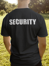 Alsino Security T-Shirt schwarz - Security-Shirt Sicherheit Shirt - 100 % Baumwolle Rundhals - Druck Brust & Rücken