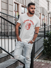 Alsino Döner Kebab Shirt T-Shirt Döner-Shirt - weiß, 100 % Baumwolle - Rundhals
