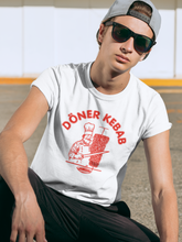 Alsino Döner Kebab Shirt T-Shirt Döner-Shirt - weiß, 100 % Baumwolle - Rundhals
