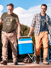 Angler T-Shirt Angel Shirt Angeln und Bier - Darum bin ich hier TShirt - Unisex, 100% Baumwolle
