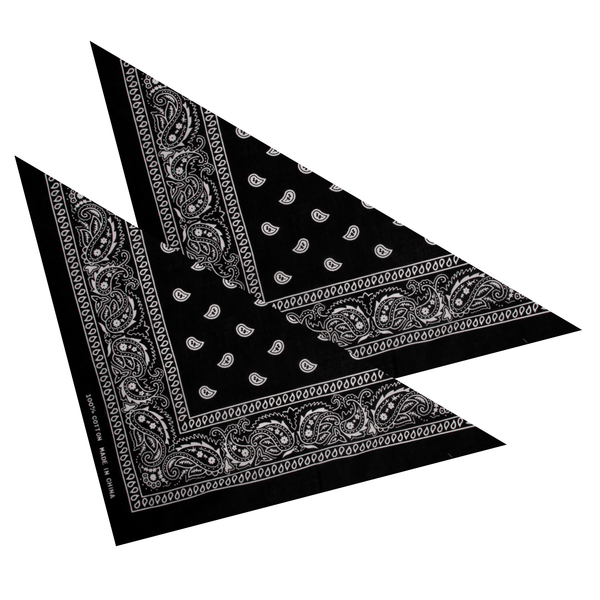2er Set Niki-Halstuch Bandana Halstuch – Kopftuch, Haarband, Gesichtstuch oder Schal – Paisley Muster – Damen, Herren & Kinder