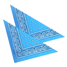 2er Set Niki-Halstuch Bandana Halstuch – Kopftuch, Haarband, Gesichtstuch oder Schal – Paisley Muster – Damen, Herren & Kinder