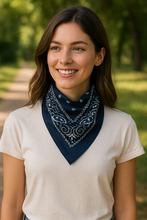 2er Set Niki-Halstuch Bandana Halstuch – Kopftuch, Haarband, Gesichtstuch oder Schal – Paisley Muster – Damen, Herren & Kinder
