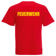 Alsino Feuerwehr T-Shirt schwarz, navy oder rot - Feuerwehr-Shirt Sicherheit Shirt - 100 % Baumwolle Rundhals - Druck Brust & Rücken