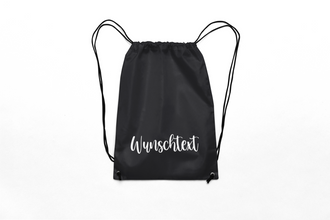 Alsino Turnbeutel Rucksack mit Namen personalisiert - Aufdruck selbst gestalten, Stoffbeutel Festival Tasche Kindergarten