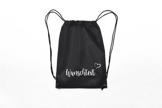 Alsino Turnbeutel Rucksack mit Namen personalisiert - Aufdruck selbst gestalten, Stoffbeutel Festival Tasche Kindergarten
