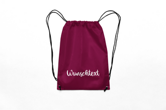 Alsino Turnbeutel Rucksack mit Namen personalisiert - Aufdruck selbst gestalten, Stoffbeutel Festival Tasche Kindergarten