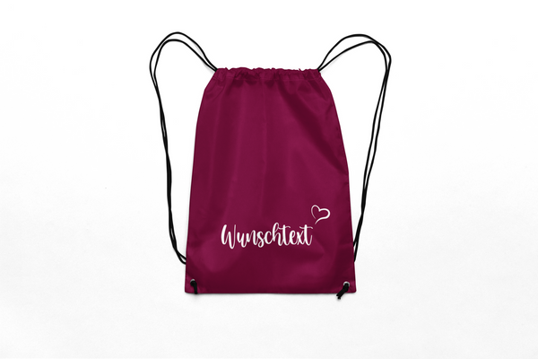 Alsino Turnbeutel Rucksack mit Namen personalisiert - Aufdruck selbst gestalten, Stoffbeutel Festival Tasche Kindergarten