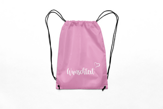 Alsino Turnbeutel Rucksack mit Namen personalisiert - Aufdruck selbst gestalten, Stoffbeutel Festival Tasche Kindergarten