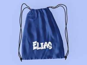 Alsino Turnbeutel Rucksack mit Namen personalisiert - Aufdruck selbst gestalten, Stoffbeutel Festival Tasche Kindergarten