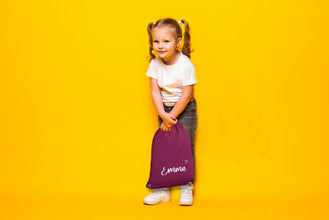 Alsino Turnbeutel Rucksack mit Namen personalisiert - Aufdruck selbst gestalten, Stoffbeutel Festival Tasche Kindergarten