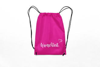 Alsino Turnbeutel Rucksack mit Namen personalisiert - Aufdruck selbst gestalten, Stoffbeutel Festival Tasche Kindergarten