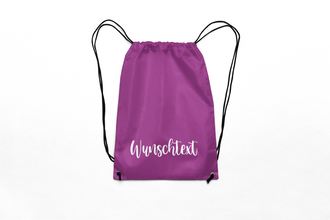 Alsino Turnbeutel Rucksack mit Namen personalisiert - Aufdruck selbst gestalten, Stoffbeutel Festival Tasche Kindergarten