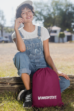 Alsino Turnbeutel Rucksack mit Namen personalisiert - Aufdruck selbst gestalten, Stoffbeutel Festival Tasche Kindergarten