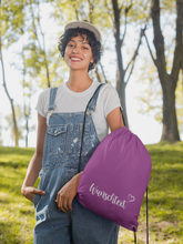 Alsino Turnbeutel Rucksack mit Namen personalisiert - Aufdruck selbst gestalten, Stoffbeutel Festival Tasche Kindergarten