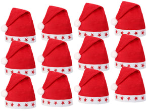 Blink LED Weihnachtsmützen Rot mit Leuchtsterne Blinksterne Sterne 15