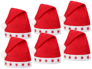 Blink LED Weihnachtsmützen Rot mit Leuchtsterne Blinksterne Sterne 15