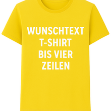 Personalisiertes T-Shirt mit 4-zeiligem Wunschtext – Individuelles Shirt bedrucken lassen