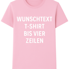Personalisiertes T-Shirt mit 4-zeiligem Wunschtext – Individuelles Shirt bedrucken lassen