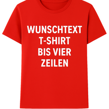 Personalisiertes T-Shirt mit 4-zeiligem Wunschtext – Individuelles Shirt bedrucken lassen