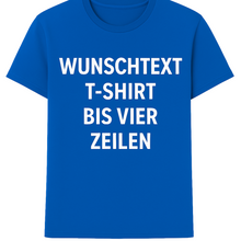 Personalisiertes T-Shirt mit 4-zeiligem Wunschtext – Individuelles Shirt bedrucken lassen
