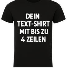 Personalisiertes T-Shirt mit 4-zeiligem Wunschtext – Individuelles Shirt bedrucken lassen