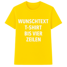 Personalisiertes T-Shirt mit 4-zeiligem Wunschtext – Individuelles Shirt bedrucken lassen