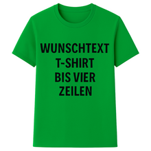 Personalisiertes T-Shirt mit 4-zeiligem Wunschtext – Individuelles Shirt bedrucken lassen