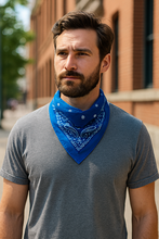 2er Set Niki-Halstuch Bandana Halstuch – Kopftuch, Haarband, Gesichtstuch oder Schal – Paisley Muster – Damen, Herren & Kinder