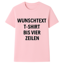 Personalisiertes T-Shirt mit 4-zeiligem Wunschtext – Individuelles Shirt bedrucken lassen