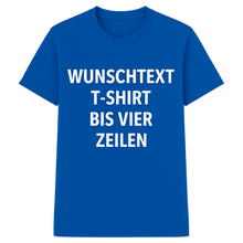 Personalisiertes T-Shirt mit 4-zeiligem Wunschtext – Individuelles Shirt bedrucken lassen