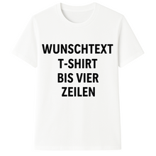 Personalisiertes T-Shirt mit 4-zeiligem Wunschtext – Individuelles Shirt bedrucken lassen